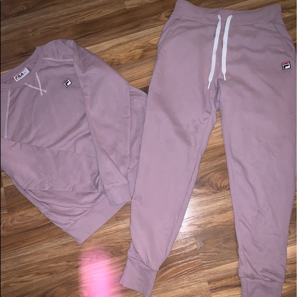 fila sweatsuit womens purple